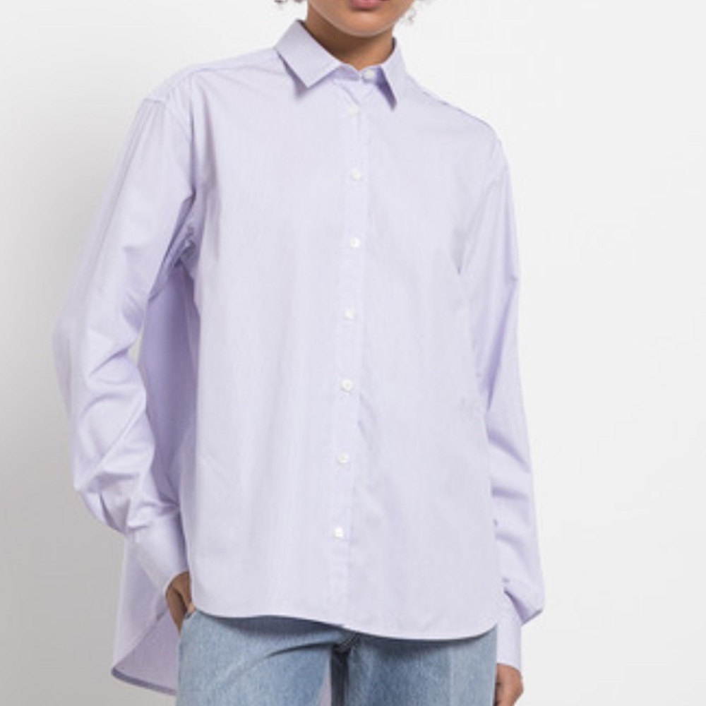 Toteme oversized stripe button down lilac size 40